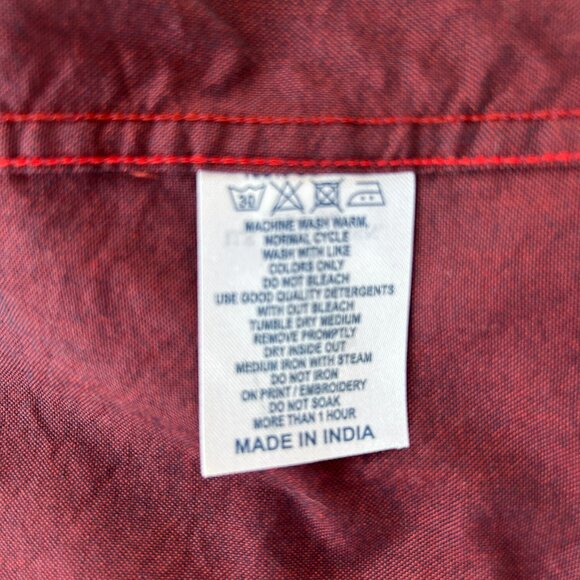 U.S. Polo Assn. preppy burgundy button-down shirt - men's large L - Picture 7 of 8